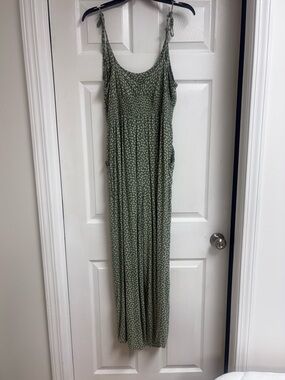 Green Floral American Eagle jumpsuit